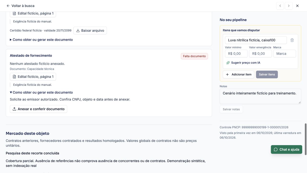 Documento pendente no checklist: guia de obtenção, fonte e opção para anexar e conferir o arquivo.